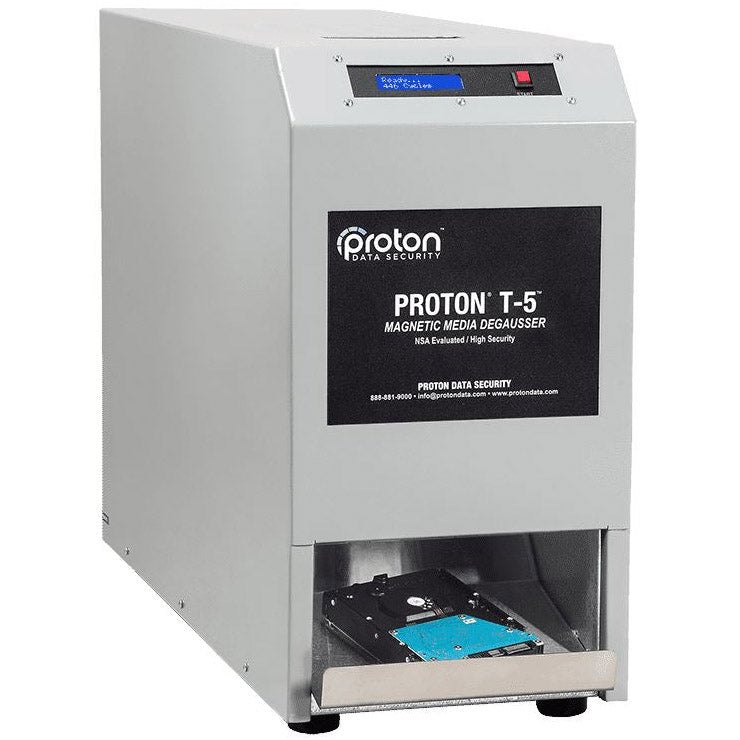 Proton T-5 NSA listed high speed hard drive degausser